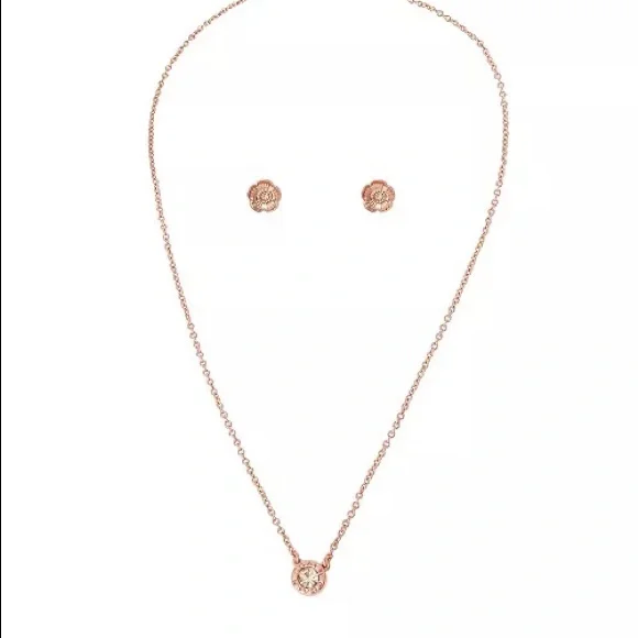 Coach | Jewelry | Nwtcoach Open Circle Necklace Tea Rose  display picture 1